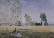 Claude Monet Meadow at Bezons painting